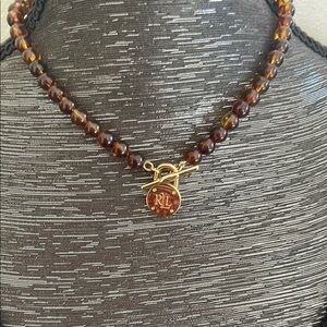 Ralph Lauren Brown Beaded Necklace